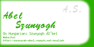 abel szunyogh business card